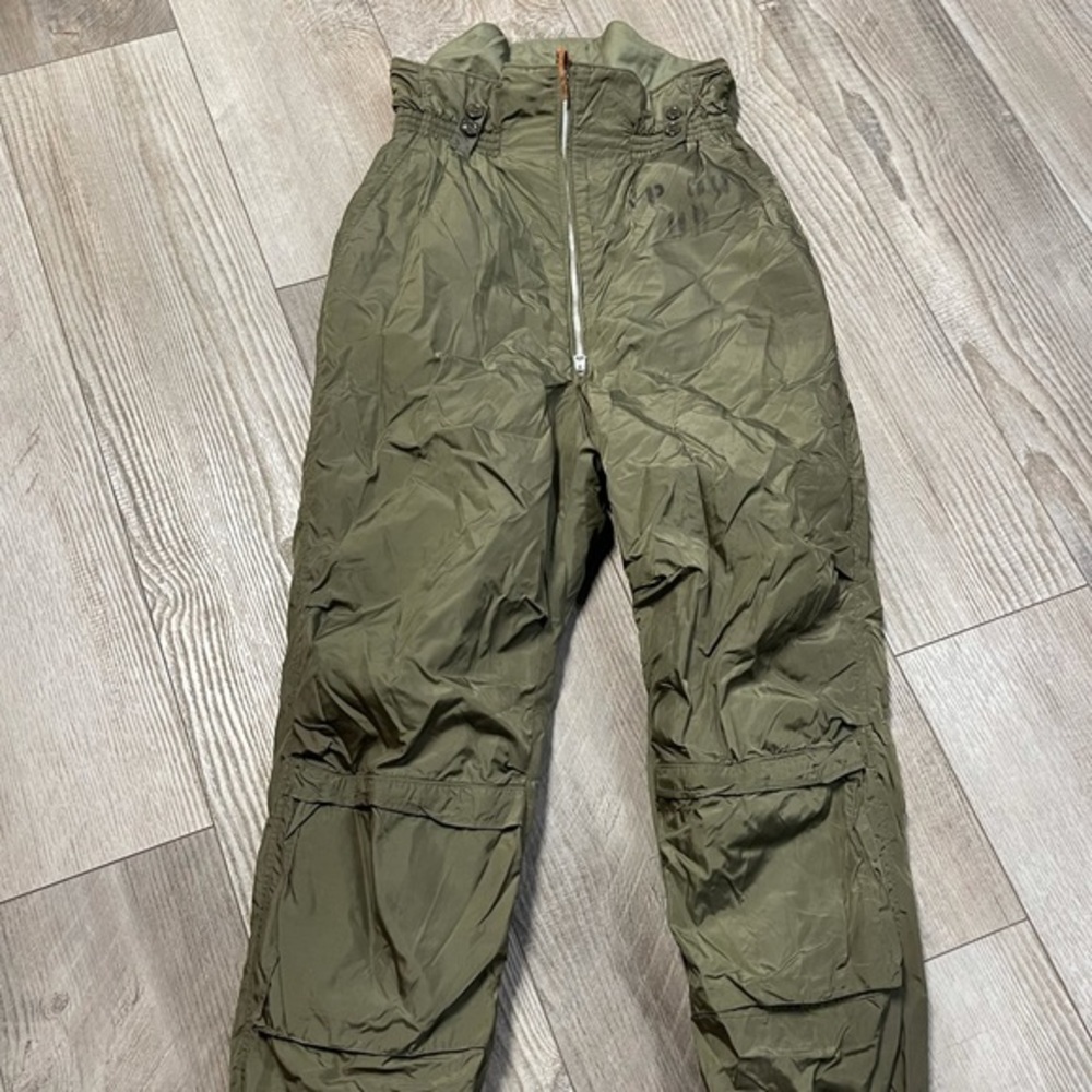 Vintage Bauer US Navy Army green Trousers Winter Flying Suit Aviators 36 long